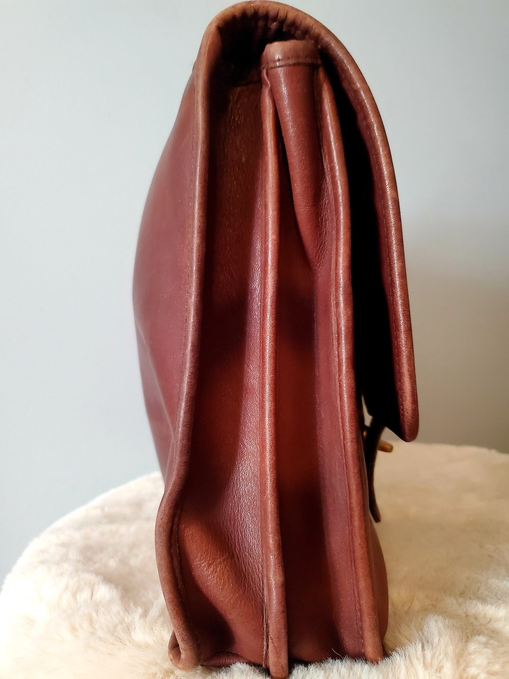 Vintage Coach USA Brown Leather Briefcase 059-0038 Turnlock Work Bag Classic - Picture 9 of 10